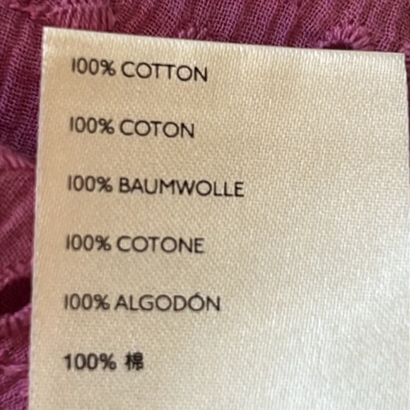 Free People Maddison Eyelet Blouse Button Front Long Sleeve Oversized SZ XS - Picture 8 of 8